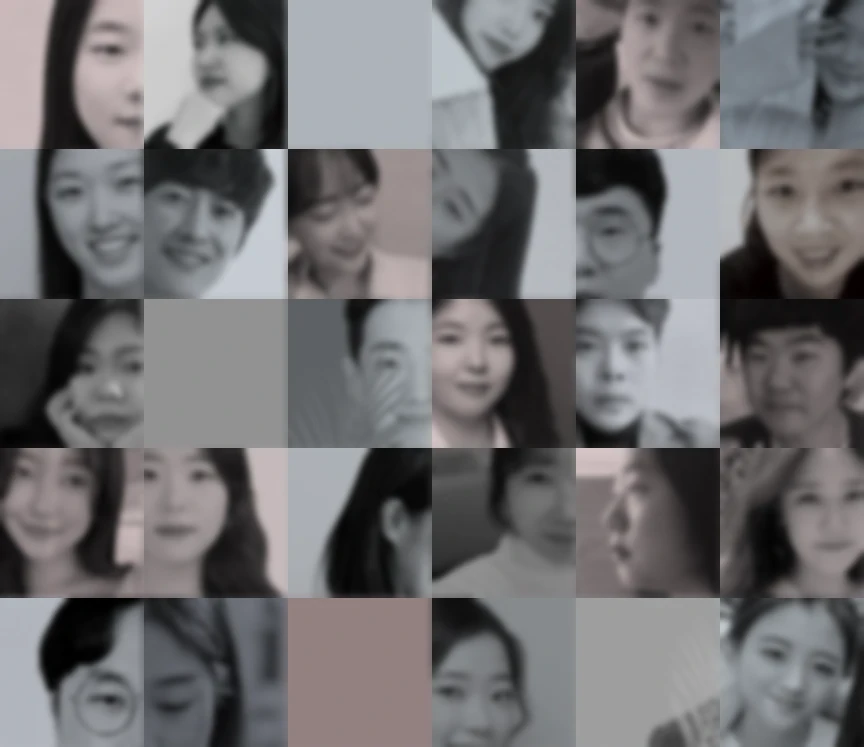파머스 구성원들의 사진(얼굴은 흐림 처리)